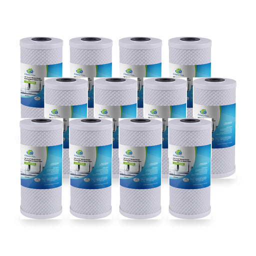 12PK of Big Blue 5m Coconut Shell Carbon Block Water Filter Cartridge 10"x4.5"