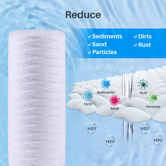 Compatible replacement for Pelican Water PC40 10 in. 5 Micron Sediment Replacemet