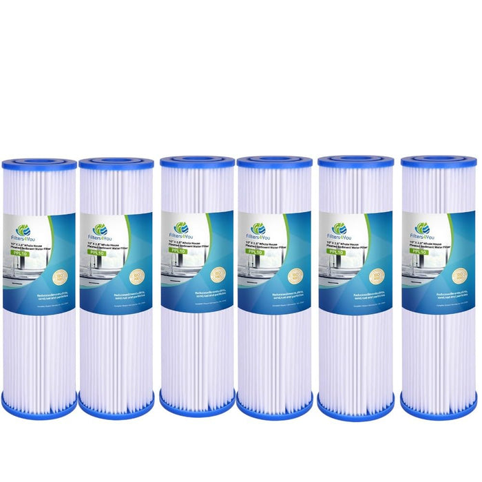 CFS Pleated Sediment Water Filters for WHKF-WHPL, FXWPC, 5 Micron, 6 Pack