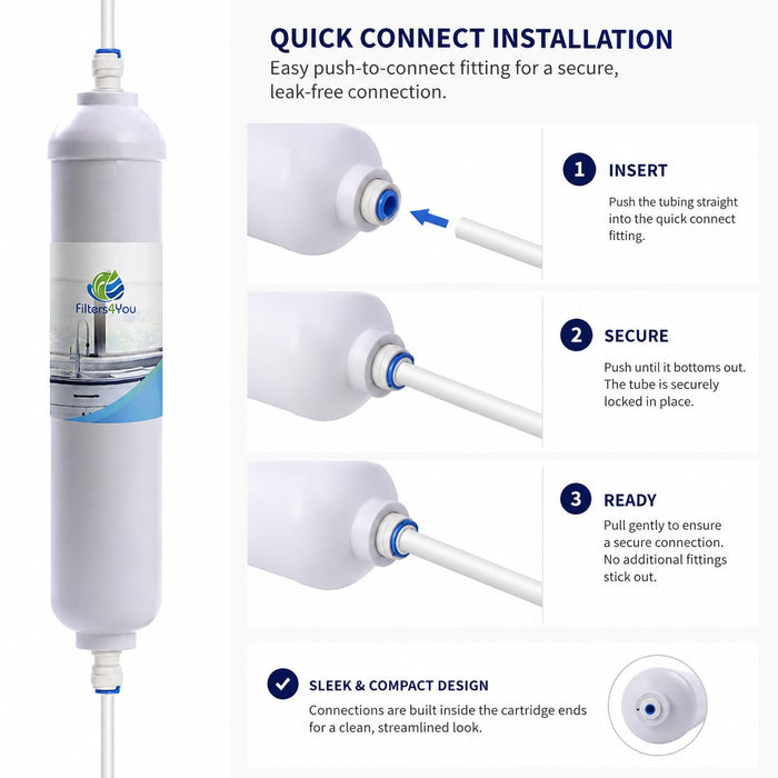 CFS 5 Pc RO Filter Set 75 GPD Membrane for APEC ROES-75 RO-PERM 10 In