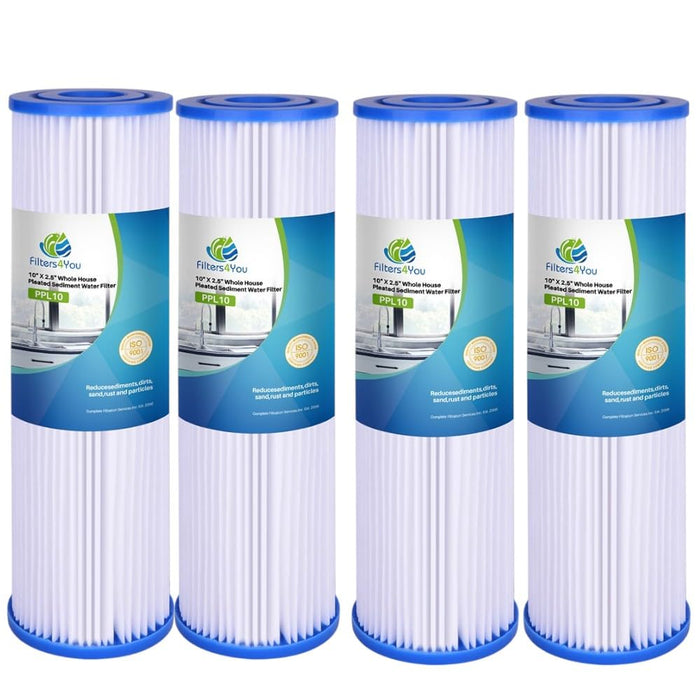 CFS 5 Micron Pleated Filters for W20CLA, W5CP, ECP5-10, SPC-25-1005 4 Pack