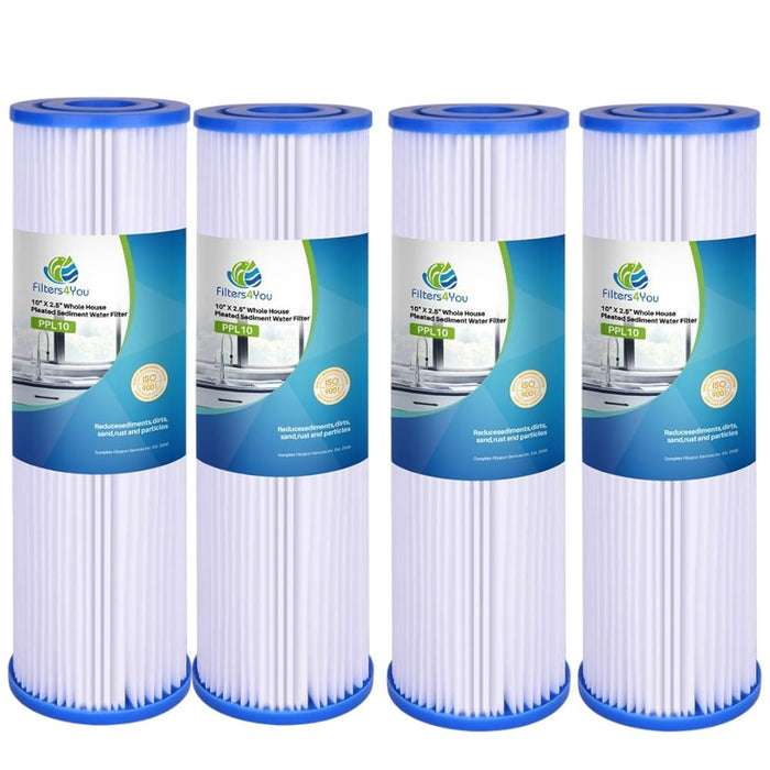 CFS Pleated Water Filter Cartridges for W34-PR, WVC34, R30, 4 Pack