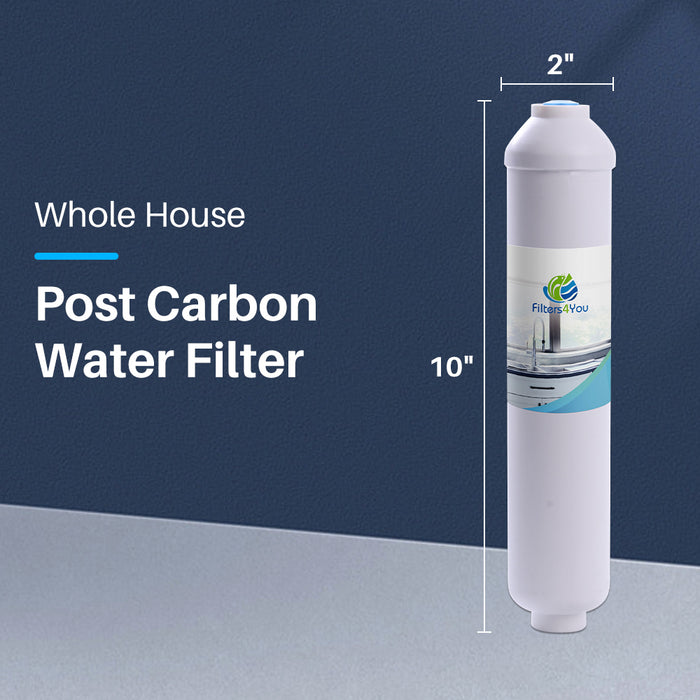 inline granular activated carbon post-filter for reverse osmosis systems