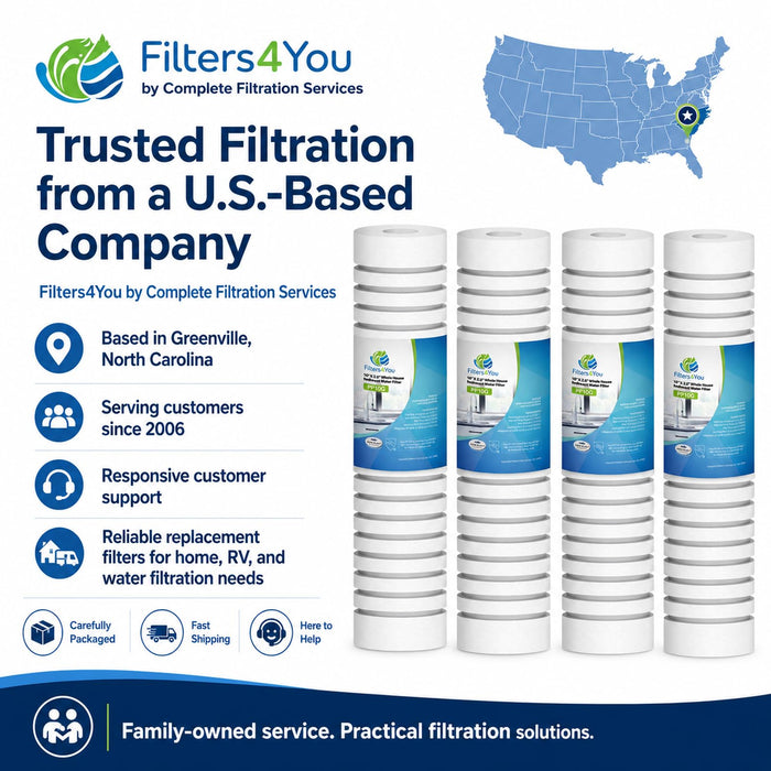 CFS Spun Sediment Water Filters for WPD-110, 155750-52, 4 Pack