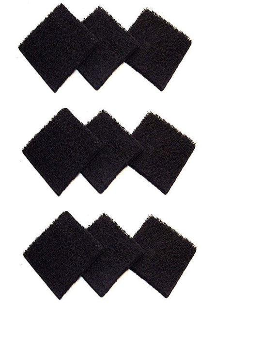 CFS - Pack of 9, Universal Cut-to-Fit Carbon Activated Pre-Filter Pads Compatible with Exaco ECO 2500 Models - Fresh & Filtered Air for Indoor - Charcoal Air Filter Sheet - 3 in x 3 in - Black
