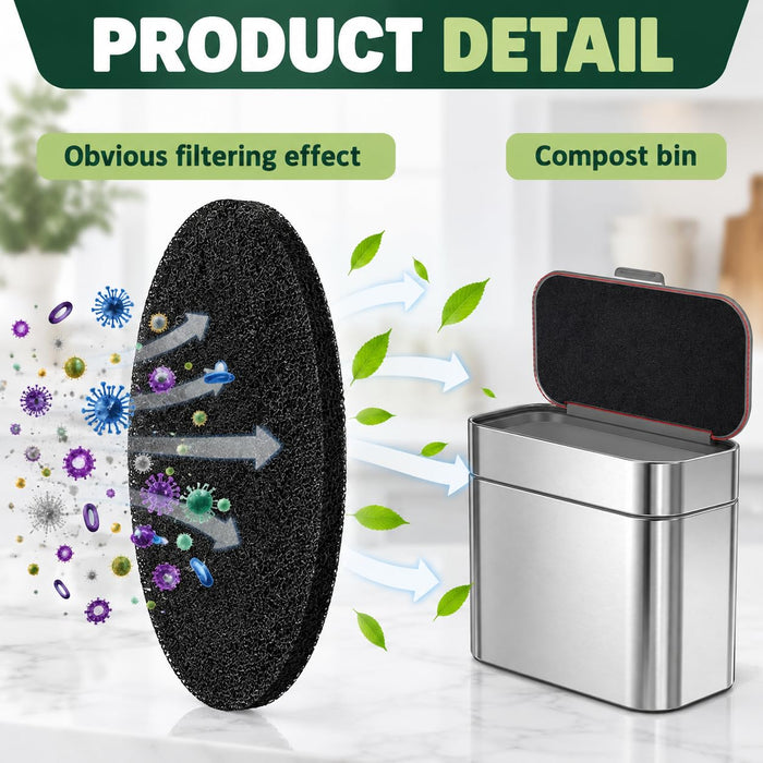 CFS - Pack of 9, Universal Cut-to-Fit Carbon Activated Pre-Filter Pads Compatible with Exaco ECO 2500 Models - Fresh & Filtered Air for Indoor - Charcoal Air Filter Sheet - 3 in x 3 in - Black