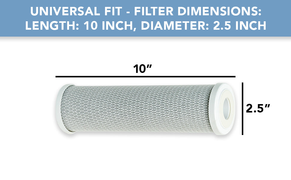 Compatible with Watts (WCBCS975RV) Carbon Block Water Filter Cartridge 10 x 2.5" by CFS