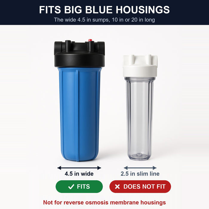 Fits Big Blue 4.5 in housings, not slim line