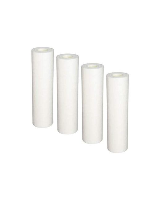 4-pack whole house sediment water filter cartridges, 5 micron, 9-7/8 x 2 1/2 inches