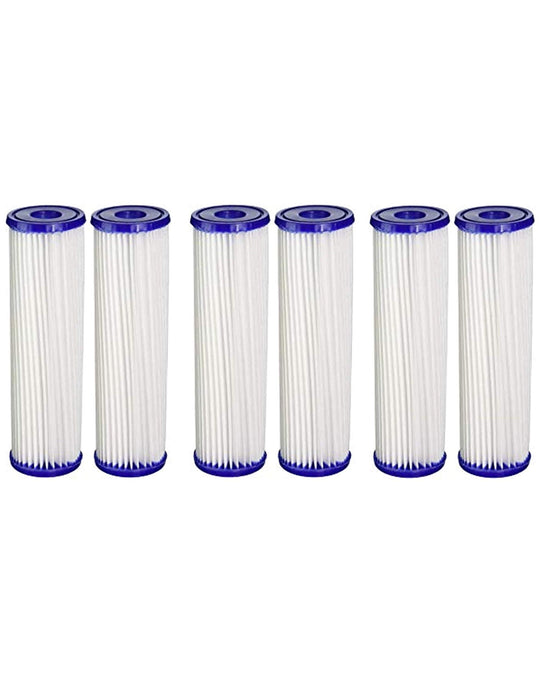 6-pack whole house sediment water filter cartridges, compatible with S1A-D models, white
