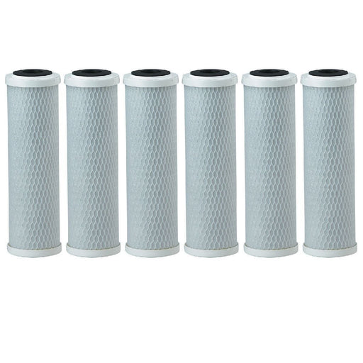 6-pack carbon block water filter cartridges, 0.5 micron, standard 10-inch, compatible with Pentek CBC-10