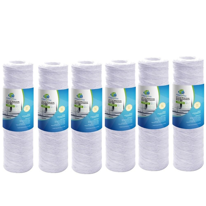 Compatible for Smart Pack, GE FXWSC Universal Whole House Sediment String Wound Water Filter Cartridge by CFS