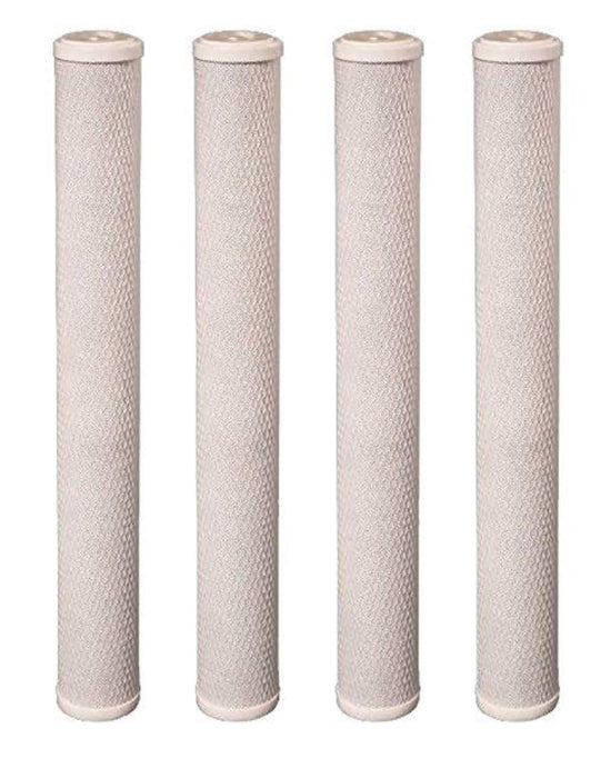 4-pack carbon block whole house water filter cartridges, 5 micron, 20 x 2.875 inches, compatible with EP-20