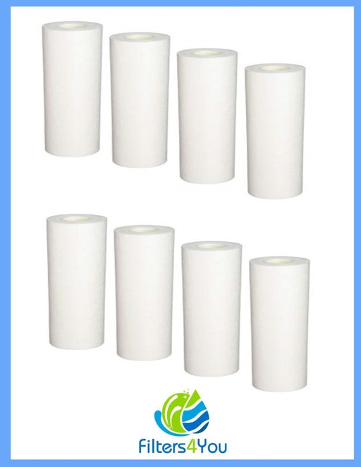 Case of 8 big blue sediment filter cartridges, 10 x 4.5 inches, compatible with Hydro Cure Deluxe DG 25/05 systems