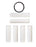 6-pack grooved sediment whole house water filter cartridges with O-ring, 5 micron, compatible with WHKF-GD05 and 3M AP110 models
