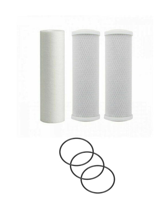 Reverse osmosis replacement filter set, compatible with ROES-50, ROES-75, RO-45, RO-90, and RO-Pump models