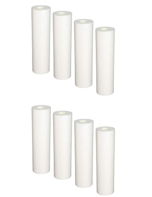 8-pack sediment water filter cartridges, 0.5 micron, 10 inches, compatible with SpectraPure Micro-Tec models