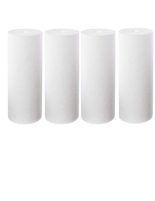 4-pack heavy-duty spun polypropylene whole-house replacement filter cartridges, compatible with BF6, BF7 and BF9C/BF35/BF36 models