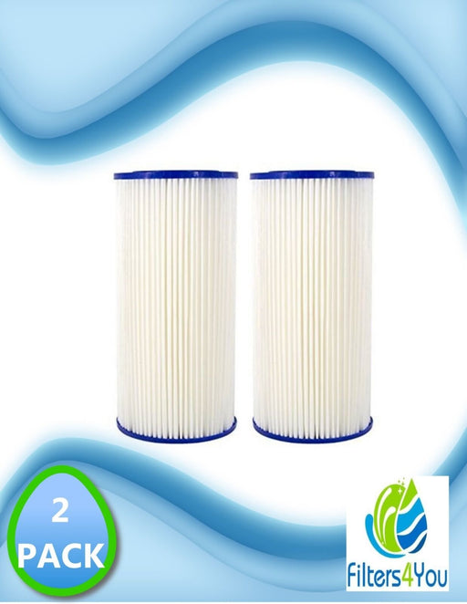 2-pack whole house sediment water filter cartridges, compatible with GE FXHSC, R50-BBSA, and Pentek R50-BB