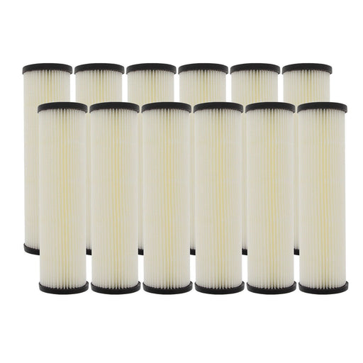 12-pack pleated sediment water filter cartridges, 10 x 2.5 inches, compatible with Pentek S1 Standard