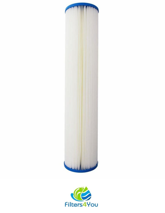 Big Blue pleated sediment water filter cartridge, 1 micron, 20 x 4.5 inches