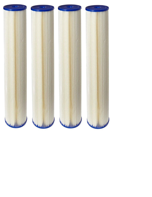 4-pack pleated sediment water filter cartridges, 5 micron