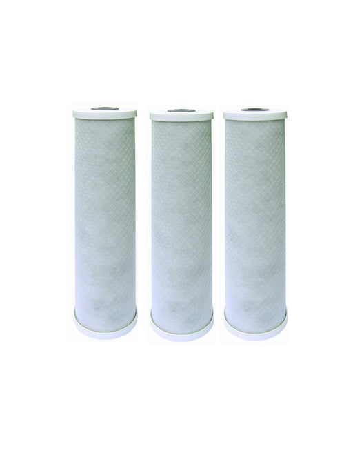 3-pack carbon block whole house water filter cartridges, 5 micron, 10 inches, white, compatible with DWC30001 and WFPFC8002 models