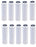 10-pack dual-stage whole house water filter cartridges, 10 x 2.5 inches, white, compatible with D-250A and P-250A models