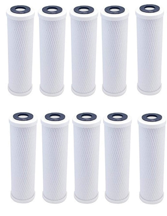 10-pack dual-stage whole house water filter cartridges, 10 x 2.5 inches, white, compatible with D-250A and P-250A models