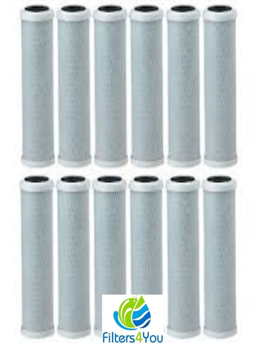 12-pack of 20 x 2.5 inch carbon block water filters, commercial-grade for whole house RO systems