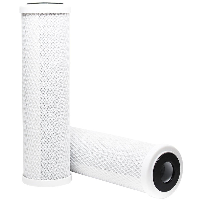 2-pack activated carbon block water filter cartridges, 5 micron, white, compatible with GE GXRM10RBL models