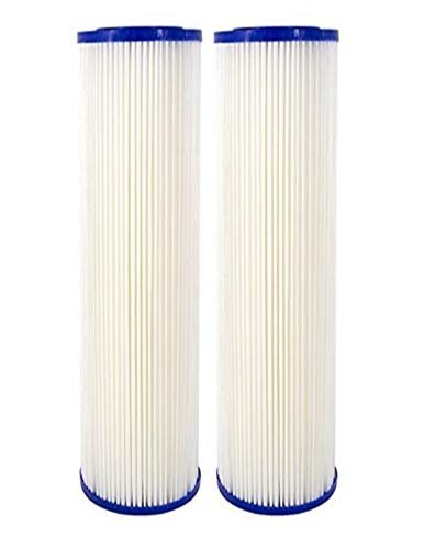 2-pack cleanable sediment filters, 10 x 2 inches, compatible with Ideal H2O 728810 and Stealth-RO100/200 systems