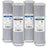 CFS Coconut Carbon Block Water Filters 4-Pack – 2.5" x 10" – 5 Micron – Reduces Chlorine Taste & Odor – Fits CB-25-1005