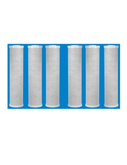 6-pack whole house replacement water filter cartridges, 5 micron, white, compatible with standard 10-inch RO housings
