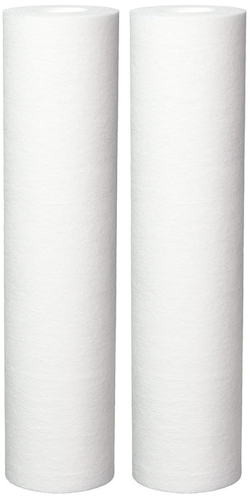 2-pack spun polypropylene sediment water filter cartridges, 5 micron, compatible with SED-P5 models, white