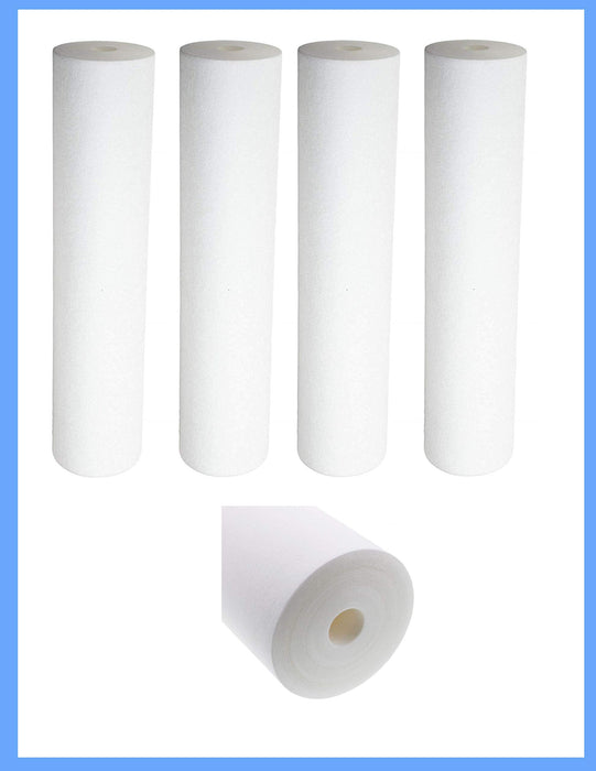 CFS 4-Pack Whole House Sediment Filter – 5 Micron – 10" x 2.5" – Fits American Plumber WPD-110, 155750-52