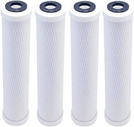 4-pack carbon block water filter cartridges, compatible with Ecosoft countertop water filter systems