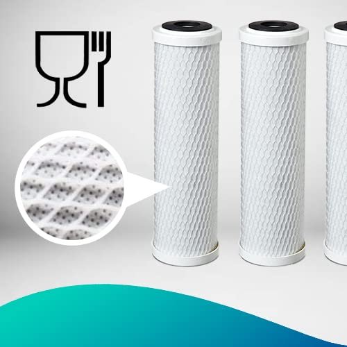CFS – 1 Pack Carbon Block Water Filter Cartridge Compatible with CG5-10S, DEV9108-17 Models – Removes Bad Taste & odor – Whole House Replacement Filter Cartridge – 1 Micron – 10" x 2.5"