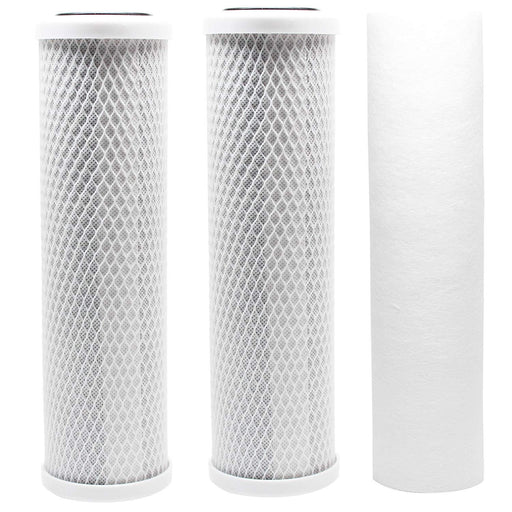 3-pack carbon block and sediment water filter set, whole house, compatible with WP-4V models
