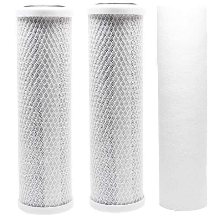 3-pack carbon block and sediment water filter set, whole house, compatible with WP-4V models