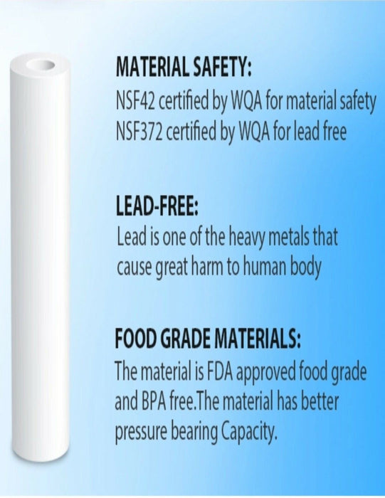 20" x 2.5" Sediment Water Filter 5 Micron Whole House Cartridges Set of 10