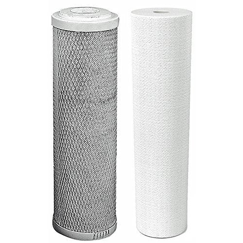Reverse osmosis replacement filter kit with sediment and carbon cartridges, 10 inches, compatible with Aquatic Life RO systems