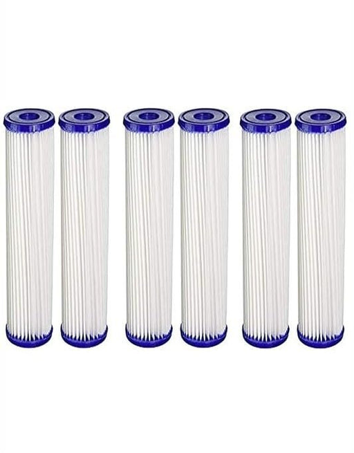 6-pack pleated household water filters, compatible with HDX HDX2PF4 models