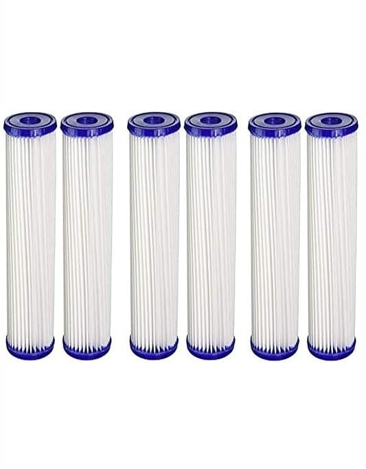 6-pack pleated household water filters, compatible with HDX HDX2PF4 models