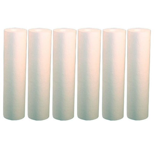 6-pack whole house sediment filters, 1 micron, 20-inch, compatible with Pentek DGD-2501-20
