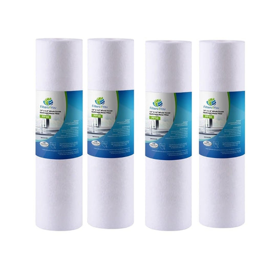 4-pack melt-blown sediment filter cartridges, 5 micron, compatible with HDX HDX4CF4, HDG2BS4, and HDG2VS4 models