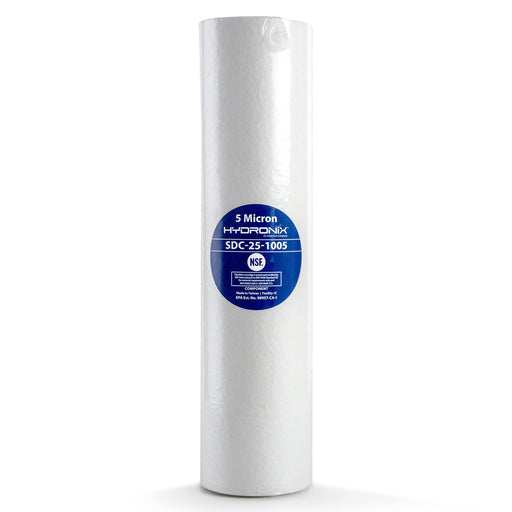 CFS Sediment Water Filter Cartridge – 2.5" x 10" – 5 Micron – Whole House & Reverse Osmosis – Fits SDC-25-1005