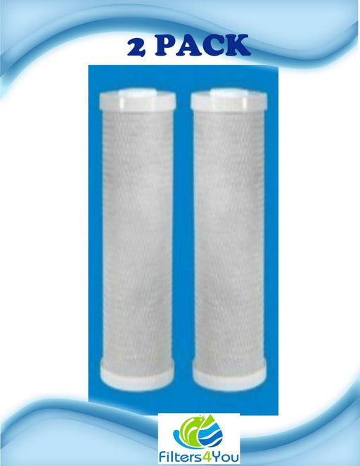 2-pack carbon block filter cartridges, 4.5-inch OD x 20 inches, 5 micron, compatible with Hydronix CB-45-2005