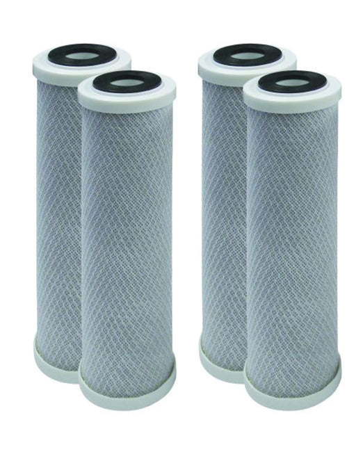 4-pack carbon block water filter cartridges, 5 micron, compatible with Pentek CFB-PB10 models