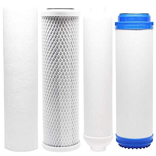 4-pack replacement water filter kit, whole house, compatible with RO5DX RO system models